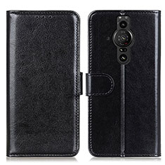 Leather Case Stands Flip Cover Holder M07L for Sony Xperia PRO-I Black