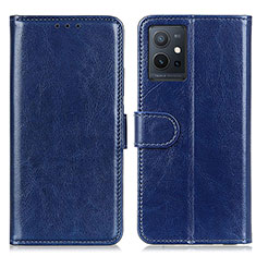 Leather Case Stands Flip Cover Holder M07L for Vivo iQOO Z6 5G Blue