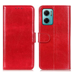 Leather Case Stands Flip Cover Holder M07L for Xiaomi Redmi 10 Prime Plus 5G Red
