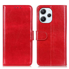 Leather Case Stands Flip Cover Holder M07L for Xiaomi Redmi 12 4G Red