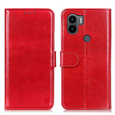 Leather Case Stands Flip Cover Holder M07L for Xiaomi Redmi A1 Plus Red