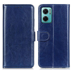 Leather Case Stands Flip Cover Holder M07L for Xiaomi Redmi Note 11E 5G Blue