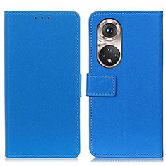 Leather Case Stands Flip Cover Holder M08L for Huawei Nova 9 Pro Blue