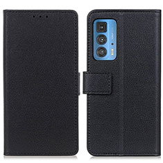 Leather Case Stands Flip Cover Holder M08L for Motorola Moto Edge 20 Pro 5G Black