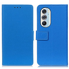 Leather Case Stands Flip Cover Holder M08L for Motorola Moto Edge 30 Pro 5G Blue