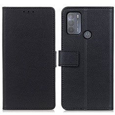 Leather Case Stands Flip Cover Holder M08L for Motorola Moto G50 Black