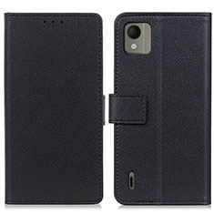 Leather Case Stands Flip Cover Holder M08L for Nokia C110 Black