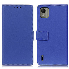 Leather Case Stands Flip Cover Holder M08L for Nokia C110 Blue