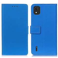 Leather Case Stands Flip Cover Holder M08L for Nokia C2 2nd Edition Blue