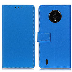 Leather Case Stands Flip Cover Holder M08L for Nokia C200 Blue
