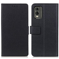 Leather Case Stands Flip Cover Holder M08L for Nokia C210 Black