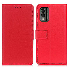 Leather Case Stands Flip Cover Holder M08L for Nokia C210 Red