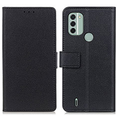 Leather Case Stands Flip Cover Holder M08L for Nokia C31 Black