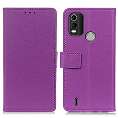Leather Case Stands Flip Cover Holder M08L for Nokia G11 Plus Purple
