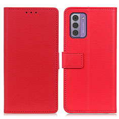 Leather Case Stands Flip Cover Holder M08L for Nokia G42 5G Red