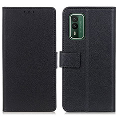 Leather Case Stands Flip Cover Holder M08L for Nokia XR21 Black