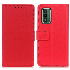 Leather Case Stands Flip Cover Holder M08L for Nokia XR21 Red