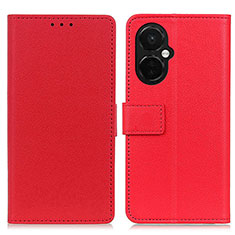 Leather Case Stands Flip Cover Holder M08L for OnePlus Nord N30 5G Red