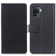 Leather Case Stands Flip Cover Holder M08L for Oppo A94 4G Black