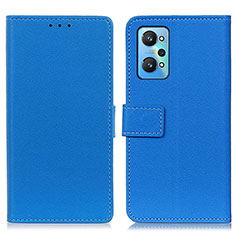 Leather Case Stands Flip Cover Holder M08L for Realme GT Neo 3T 5G Blue