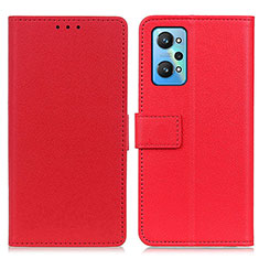 Leather Case Stands Flip Cover Holder M08L for Realme GT Neo 3T 5G Red