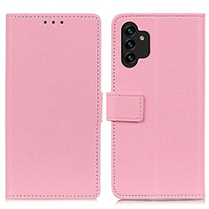 Leather Case Stands Flip Cover Holder M08L for Samsung Galaxy A04s Pink