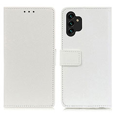 Leather Case Stands Flip Cover Holder M08L for Samsung Galaxy A04s White