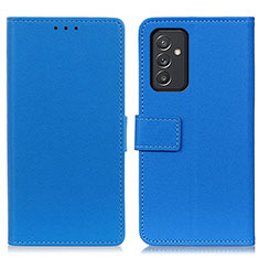 Leather Case Stands Flip Cover Holder M08L for Samsung Galaxy A05s Blue