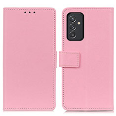 Leather Case Stands Flip Cover Holder M08L for Samsung Galaxy A05s Pink