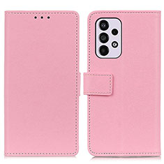 Leather Case Stands Flip Cover Holder M08L for Samsung Galaxy A33 5G Pink