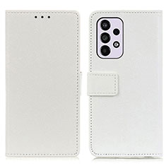 Leather Case Stands Flip Cover Holder M08L for Samsung Galaxy A33 5G White