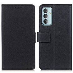 Leather Case Stands Flip Cover Holder M08L for Samsung Galaxy F23 5G Black
