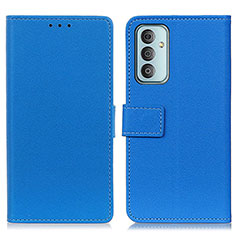 Leather Case Stands Flip Cover Holder M08L for Samsung Galaxy F23 5G Blue