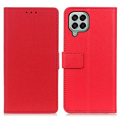 Leather Case Stands Flip Cover Holder M08L for Samsung Galaxy M33 5G Red