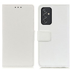 Leather Case Stands Flip Cover Holder M08L for Samsung Galaxy Quantum2 5G White