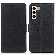 Leather Case Stands Flip Cover Holder M08L for Samsung Galaxy S21 5G Black