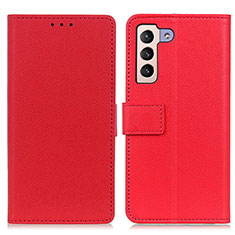 Leather Case Stands Flip Cover Holder M08L for Samsung Galaxy S21 5G Red