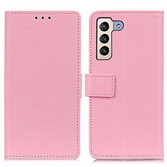 Leather Case Stands Flip Cover Holder M08L for Samsung Galaxy S23 Plus 5G Pink