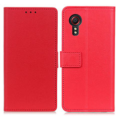 Leather Case Stands Flip Cover Holder M08L for Samsung Galaxy XCover 5 SM-G525F Red