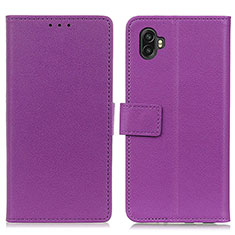 Leather Case Stands Flip Cover Holder M08L for Samsung Galaxy Xcover Pro 2 5G Purple