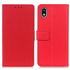Leather Case Stands Flip Cover Holder M08L for Sony Xperia Ace III Red