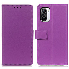 Leather Case Stands Flip Cover Holder M08L for Xiaomi Mi 11X Pro 5G Purple