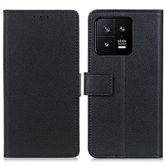 Leather Case Stands Flip Cover Holder M08L for Xiaomi Mi 13 5G Black