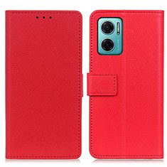 Leather Case Stands Flip Cover Holder M08L for Xiaomi Redmi 10 Prime Plus 5G Red