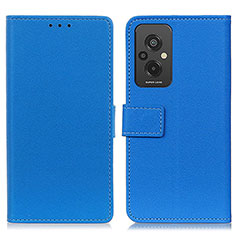 Leather Case Stands Flip Cover Holder M08L for Xiaomi Redmi 11 Prime 4G Blue