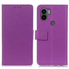 Leather Case Stands Flip Cover Holder M08L for Xiaomi Redmi A1 Plus Purple