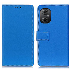 Leather Case Stands Flip Cover Holder M08L for Xiaomi Redmi Note 11R 5G Blue