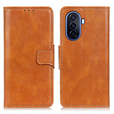 Leather Case Stands Flip Cover Holder M09L for Huawei Enjoy 50 Brown