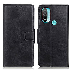 Leather Case Stands Flip Cover Holder M09L for Motorola Moto E20 Black