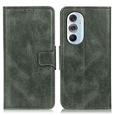 Leather Case Stands Flip Cover Holder M09L for Motorola Moto Edge 30 Pro 5G Green